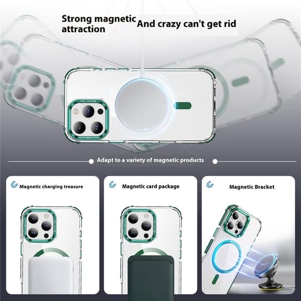 Mobilskal till iPhone 16 Pro MagSafe Kickstand - Grön Grön