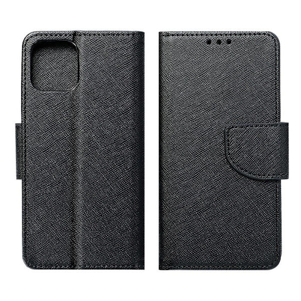 Galaxy Core Prime Pung Etui Fancy Eco Læder - Sort Black