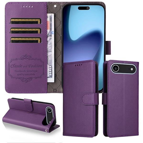 iPhone Air Plånboksfodral RFID Blocking med Handledsrem Lila