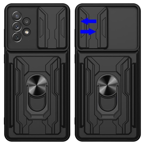 Kickstand Kameraskydd Slide Skal Galaxy A53 5G - Svart
