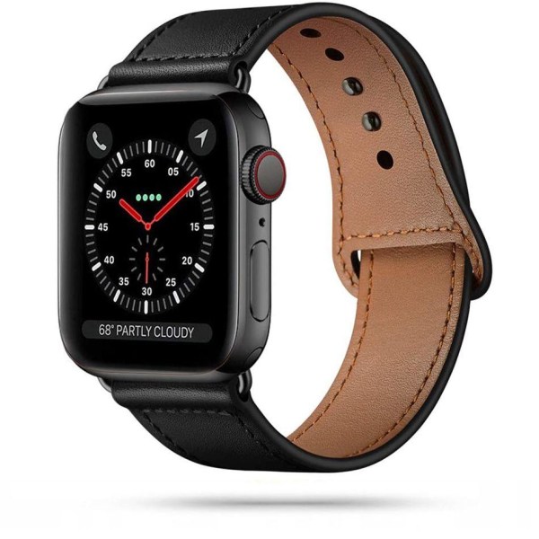Tech-Protect Leatherfit Apple Watch 4/5/6/7/8/SE/Ultra (42/44/45 Black