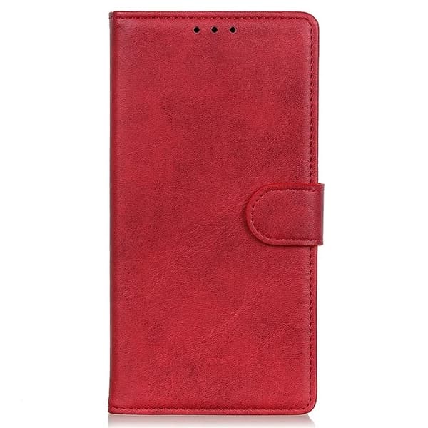 Sony Xperia 1 VII Plånboksfodral Cowhide Konstläder - Röd Röd