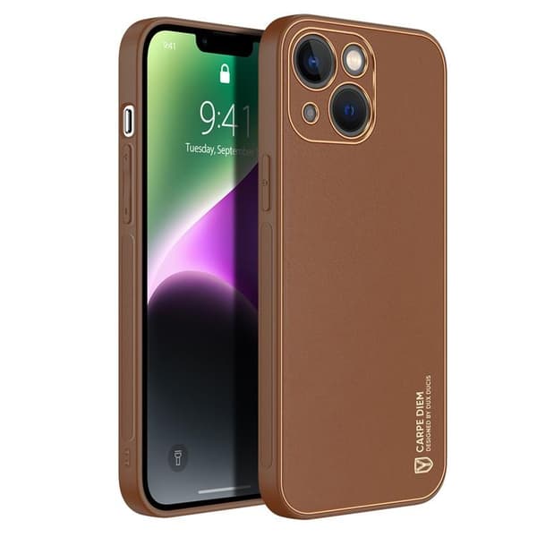 Dux Ducis iPhone 14 Skal Yolo - Brun Brun