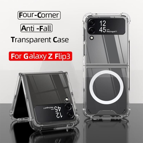 BOOM Galaxy Z Flip 4 Case Magsafe stødsikker - gennemsigtig