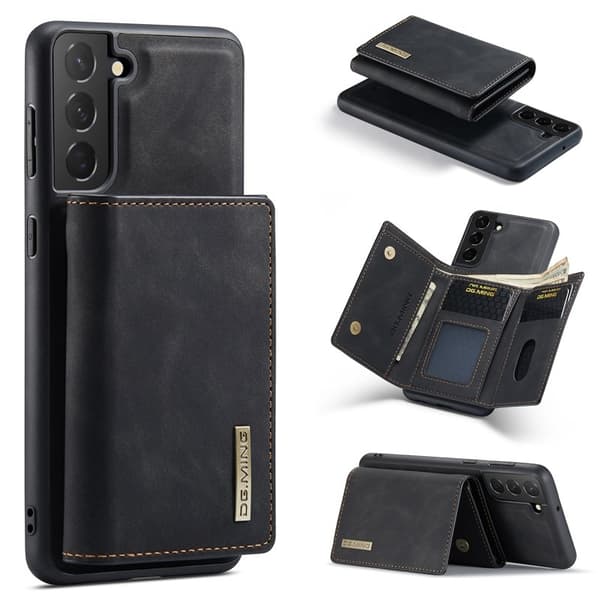 DG.MING M1 Series Mobilskal till Samsung Galaxy S24+ Magnetiskt Konstläder Svart
