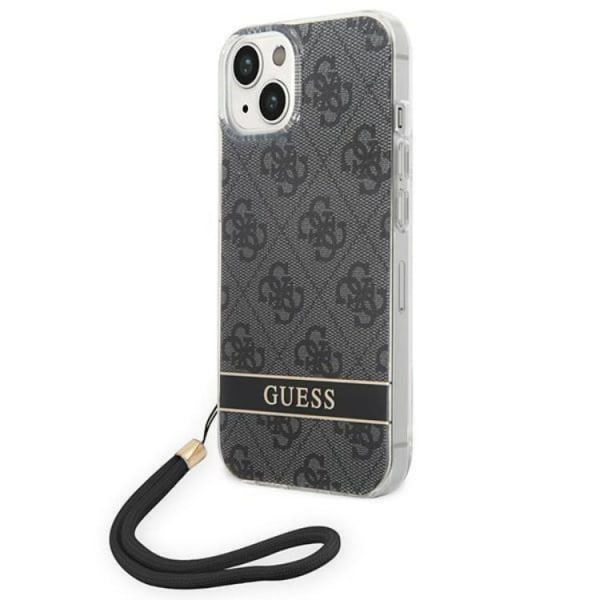 GUESS iPhone 14 Cover 4G Print Strap - Sort
