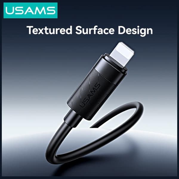 USAMS USB-C til Lightning 30W Kabel 1m U94 - Sort Svart