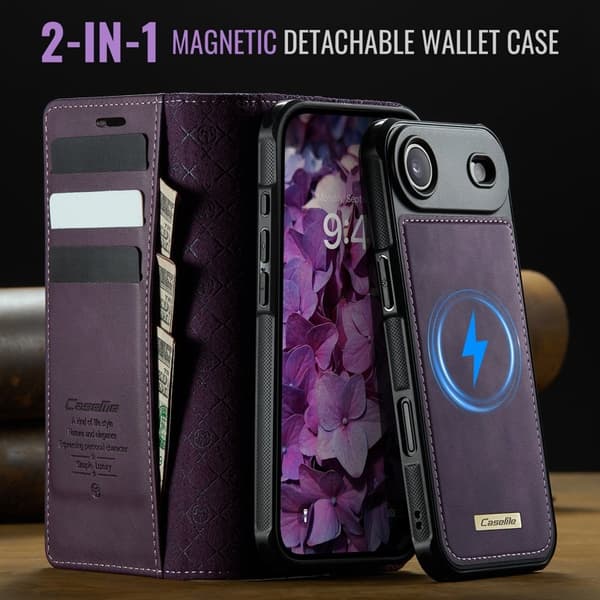 CASEME C49 Mobilskal till iPhone Air MagSafe RFID Blocker Lila