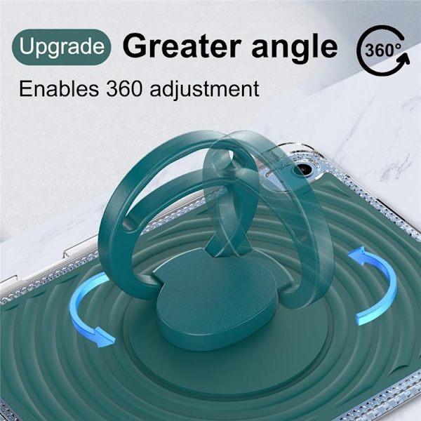 iPad (2025) / 10.9 (2022) Mobilskal Kickstand Wave Pattern - Grön Grön