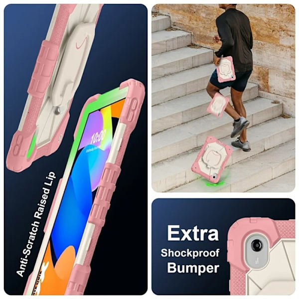 Lenovo M11/Idea Tab Mobilskal Silikon Kickstand Roséguld