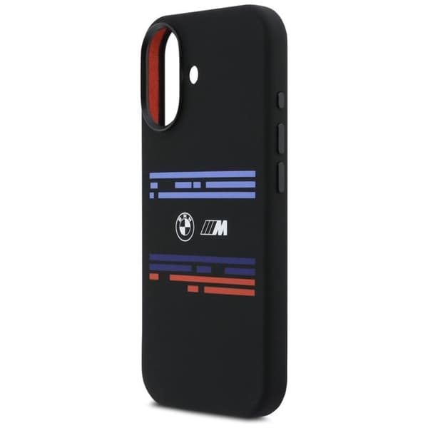 BMW Mobilskal till iPhone 17 MagSafe Silikon Horizontal Line Svart