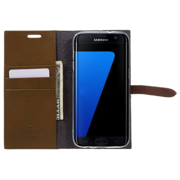 Mercury Romance -lompakkokotelo Samsung Galaxy S7 Edge -puhelimelle - Bru Brown