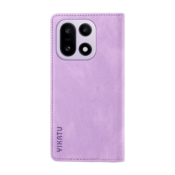 YIKATU OnePlus 15 5G Konstläder Plånboksfodral Skin-Touch Lila