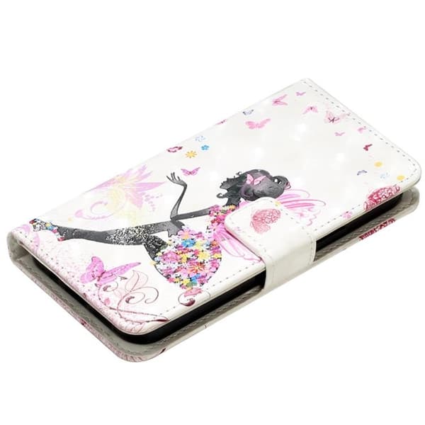 iPhone 14 Pro Plånboksfodral 3D Pattern - Girl Flerfärgad