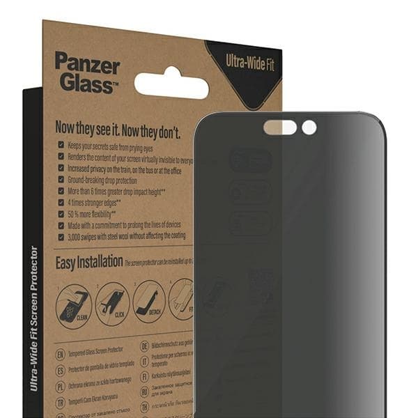 PanzerGlass iPhone 14 Pro Max Härdat Glas Skärmskydd Privacy