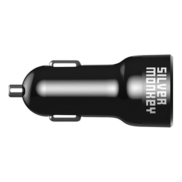 Silver Monkey SMA078 Billaddare 1xUSB-C 1xUSB-A 45W PD QC - Svart