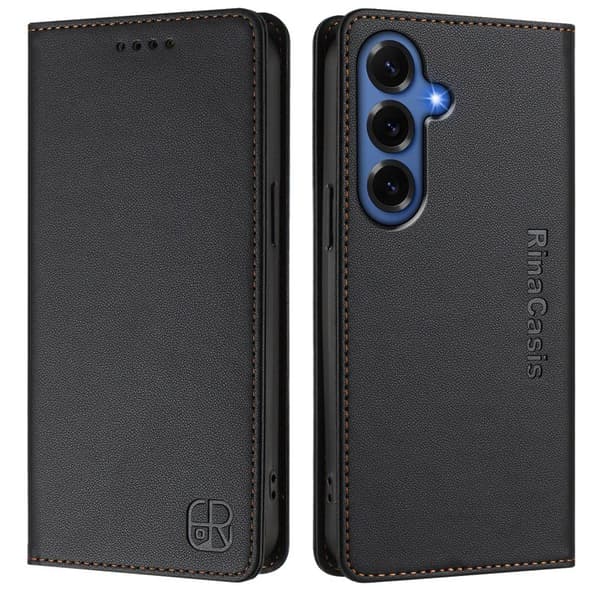 Plånboksfodral för Samsung Galaxy S26 Plus Konstläder RFID - Svart