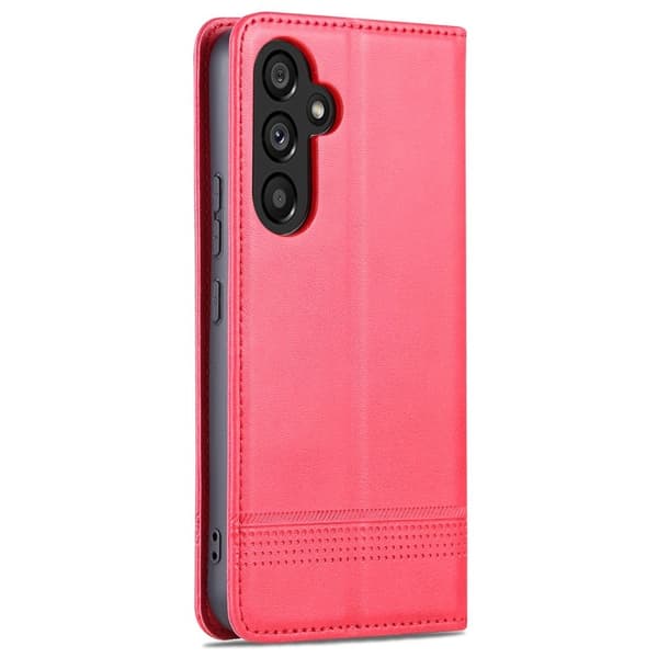 AZNS Samsung Galaxy A55 5G Plånboksfodral Konstläder - Röd