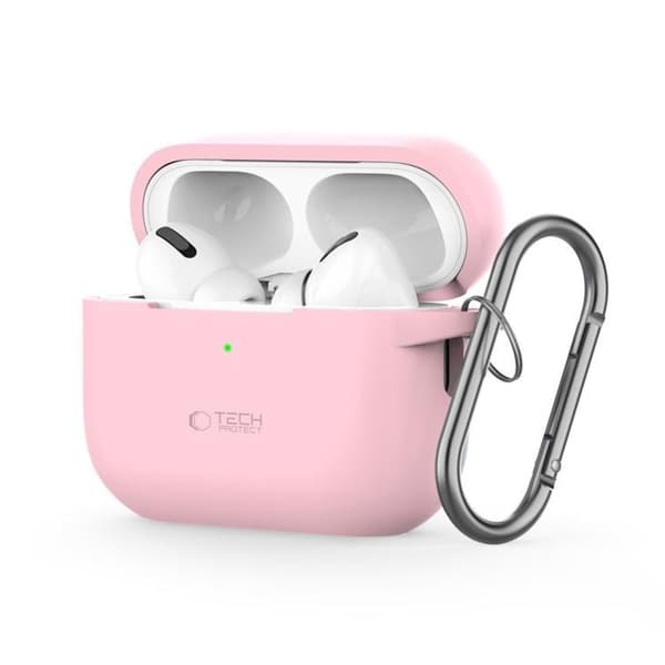 Tech-Protect Apple Airpods Pro 1/2 dæksel silikone krog - støvet lyserød Rosa