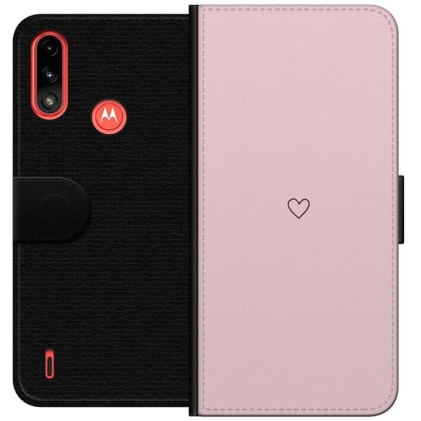 Plånboksfodral till Motorola Moto E7 Power med Litet Hjärta