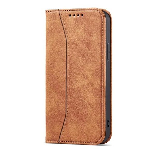 iPhone 13 Pro Max Pungetui Magnet Fancy - Brun Brun