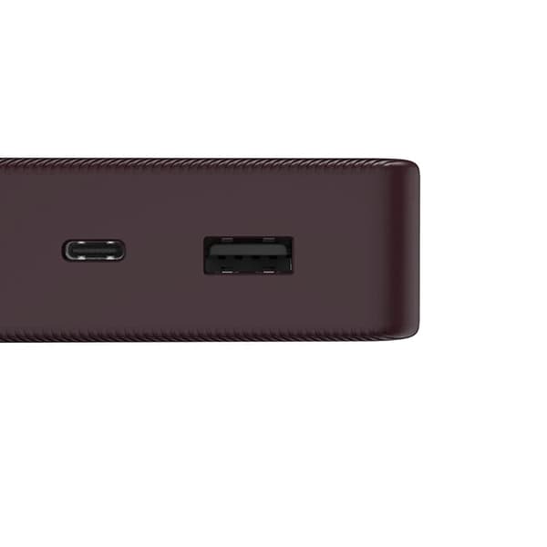Hama Powerbank 20000 mAh USB-C/USB-A - Plommon Vinröd