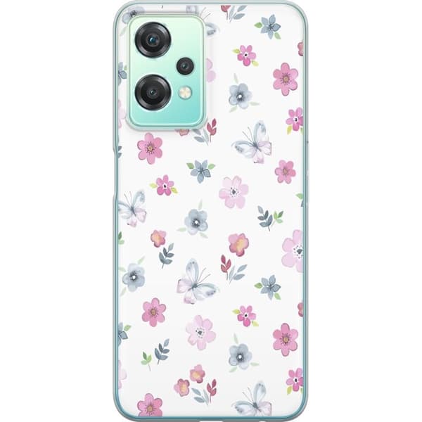 Taske til OnePlus Nord CE 2 Lite 5G med blomster og sommerfugle