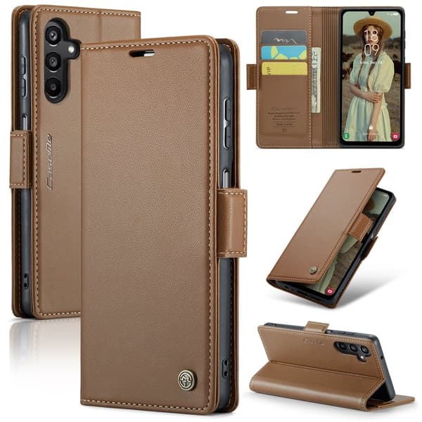 CASEME Plånboksfodral Konstläder för Samsung Galaxy A16 5G/4G - Brun