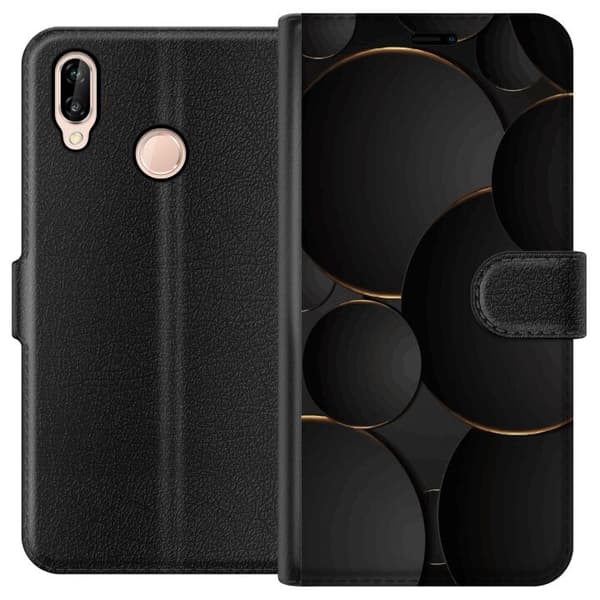 Pung Taske til Huawei P20 lite med Luksus Cirkler