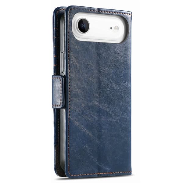 CASENEO iPhone Air Plånboksfodral Konstläder Ställ med RFID - Blå