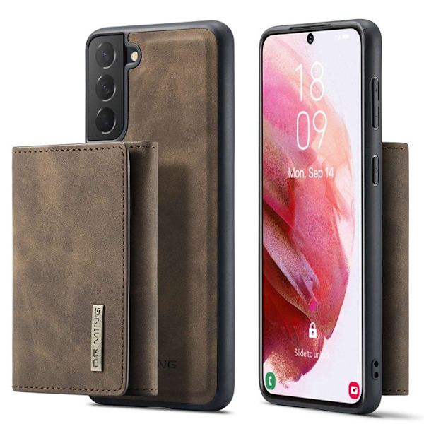 DG.MING Konstläder Plånboksfodral för Samsung Galaxy S23+ - Brun