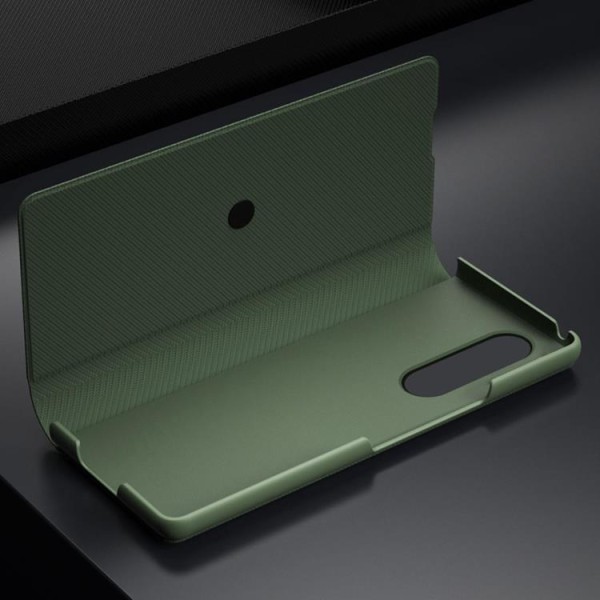 Galaxy Z Fold 4 etui Kevlar Texture Folio Flip - Grøn