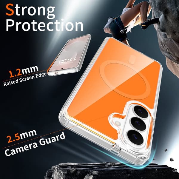 Mobilskal för Samsung Galaxy S26 Magnetiskt TPU + PC - Orange