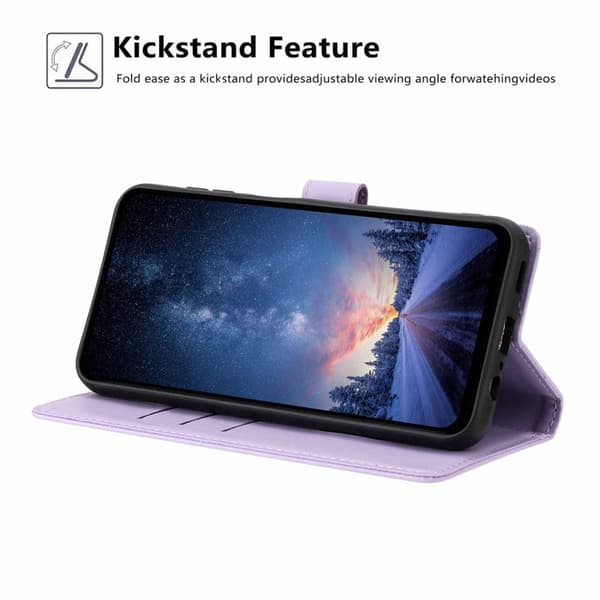 Plånboksfodral för Samsung Galaxy S26 Plus Ställfunktion Konstläder - Lila
