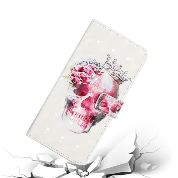 iPhone 14 Plus Plånboksfodral Folio Flip - Crown Skull