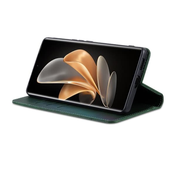 AZNS Samsung Galaxy S25 Edge Plånboksfodral Konstläder - Grön