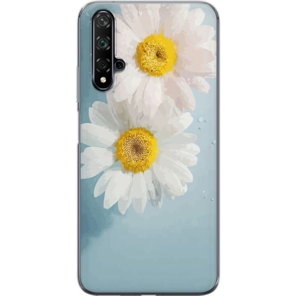 Mobiletui til Huawei nova 5T med sommerblomster