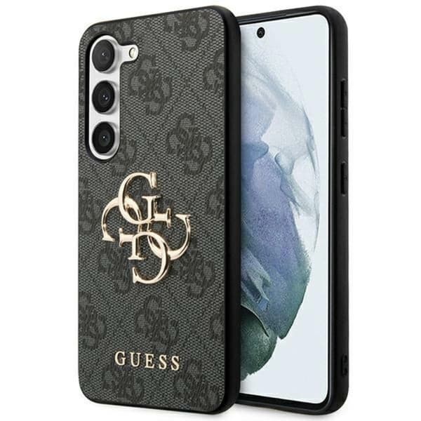 Guess telefonetui til Galaxy A55 5G Big Metal Logo - Sort Black