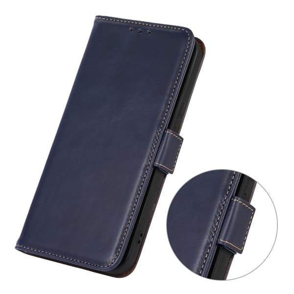 Samsung Galaxy S26 Ultra Plånboksfodral RFID Skydd Äkta Läder - Blå