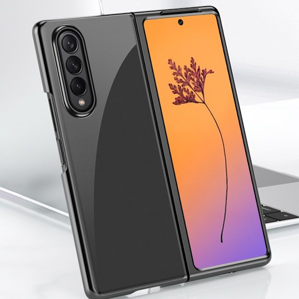 Galaxy Z Fold 4 Skal Plating Metallic Frame - Blå Blå