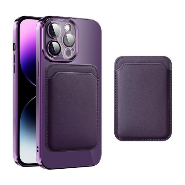 BOOM iPhone 13 Pro Mobile Case Magsafe-korttikotelo - violetti