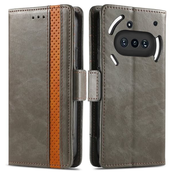 CASENEO For Nothing Phone (3a) Plånboksfodral Konstläder - Grå