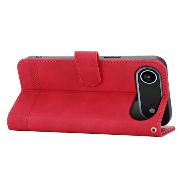 DIERFENG DF-03 Plånboksfodral för iPhone Air Konstläder - Röd