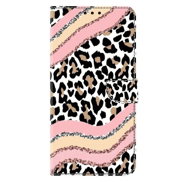 Samsung Galaxy S26 Plus Plånboksfodral Ställning Mönstertryck - Randig Leopard