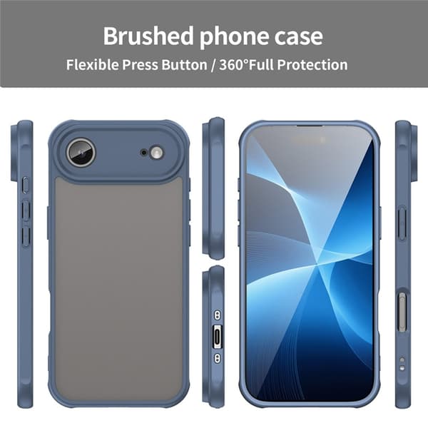 Mobilskal till iPhone Air Frostade krockkuddar Drop Proof - Blå Blå