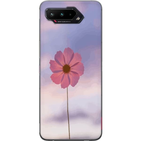 Mobilcover til Asus ROG Phone 5 med lyserød blomst