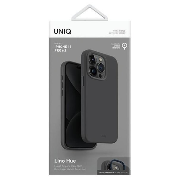 UNIQ iPhone 15 Pro Mobilskal Magsafe Lino Hue - Grå