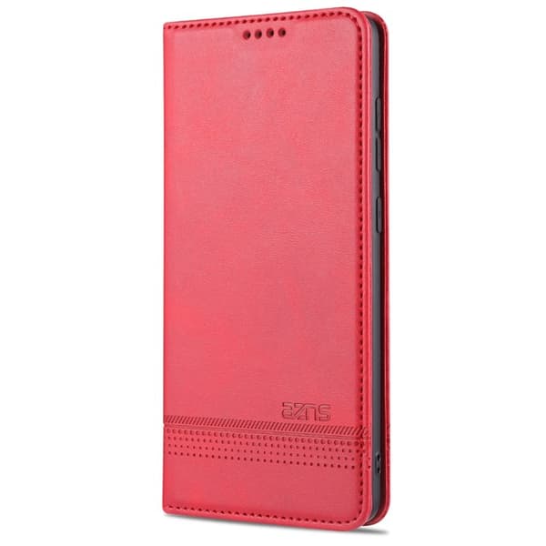 AZNS Samsung Galaxy A72 Plånboksfodral Konstläder - Röd