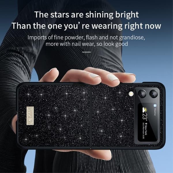 SULADA Galaxy Z Flip 4 Skal Glitter Sequins - Guld Guld