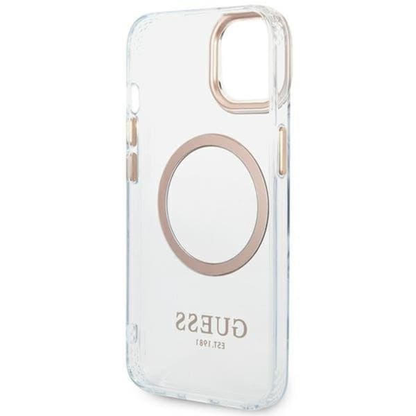 GUESS iPhone 14 Plus Skal Magsafe Metal Outline - Guld Guld